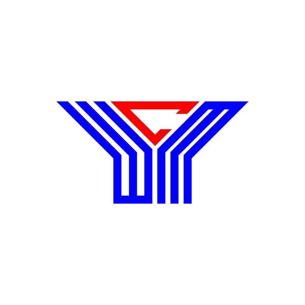 wcm brief logo creatief ontwerp met vector grafisch, wcm gemakkelijk en modern logo.