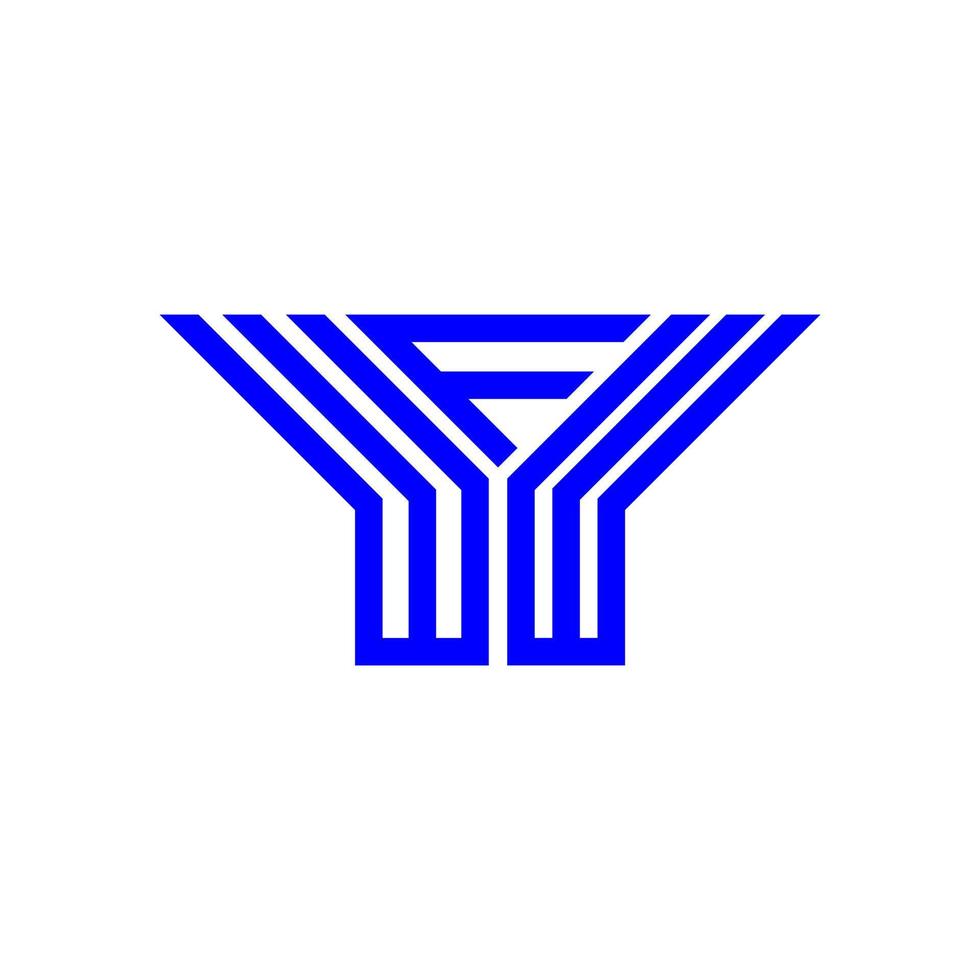 wfw brief logo creatief ontwerp met vector grafisch, wfw gemakkelijk en modern logo.