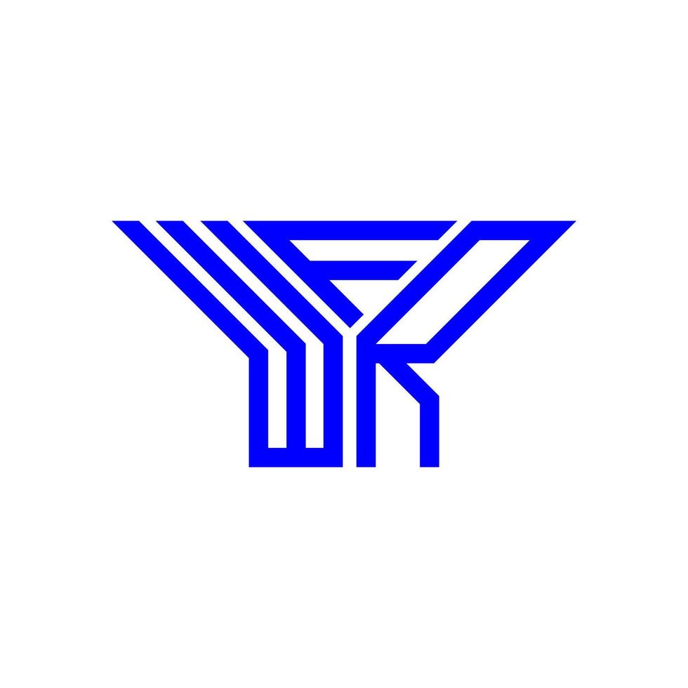 wfr brief logo creatief ontwerp met vector grafisch, wfr gemakkelijk en modern logo.