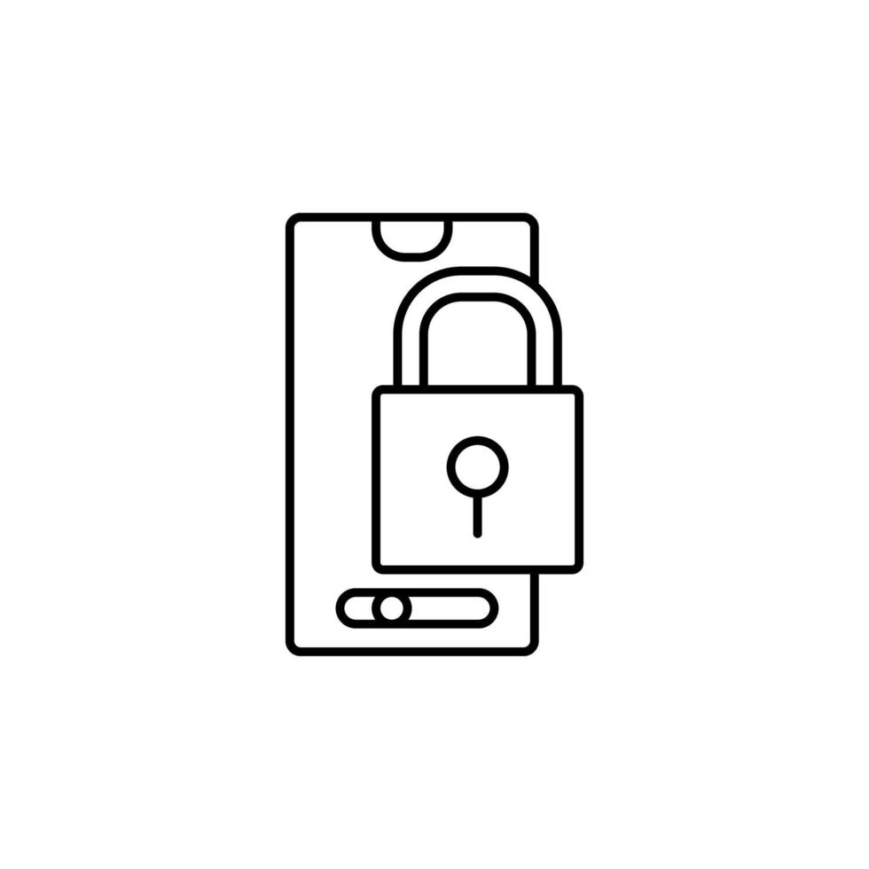 smartphone slot veiligheid vector icoon