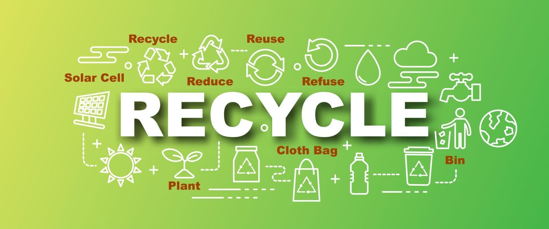 recycle vector trendy banner