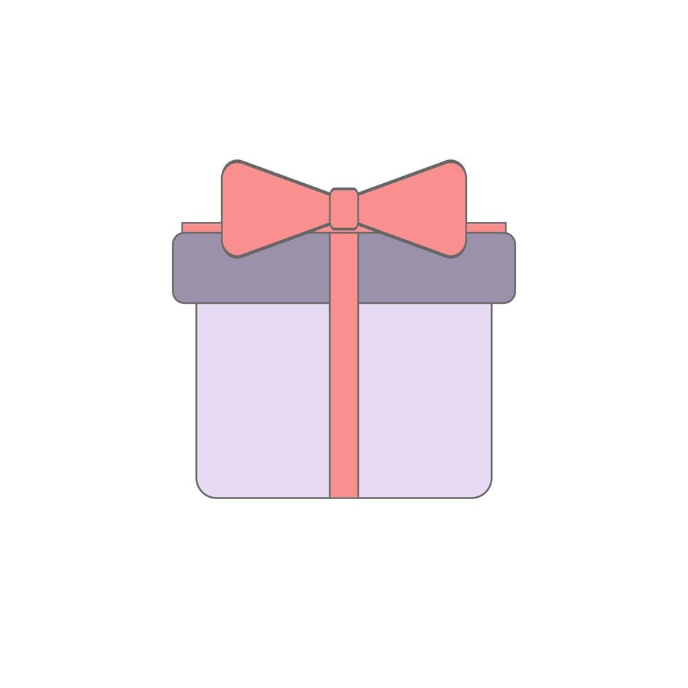 Kerstmis geschenk gekleurde vector icoon