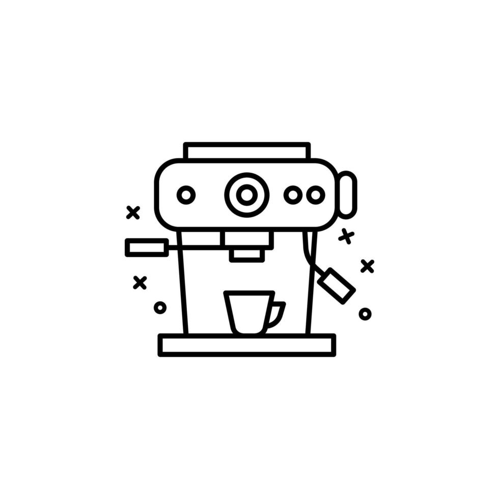 machine, koffie, kop vector icoon