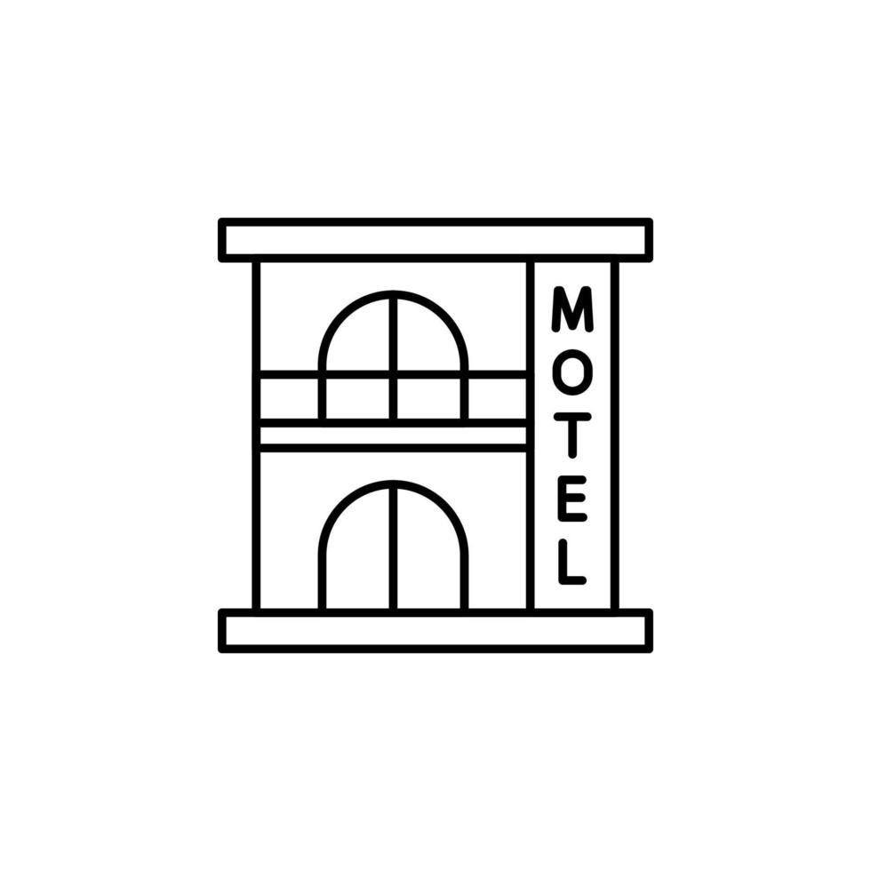 motel, gebouw vector icoon