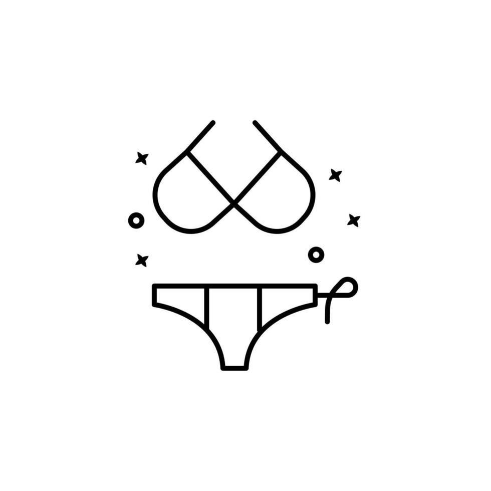 bikini zomer zwempak vector icoon