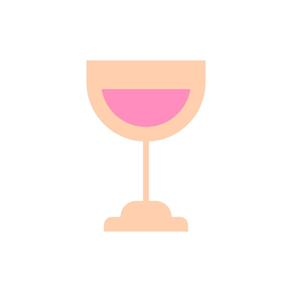 glas wijn kleur vector icoon