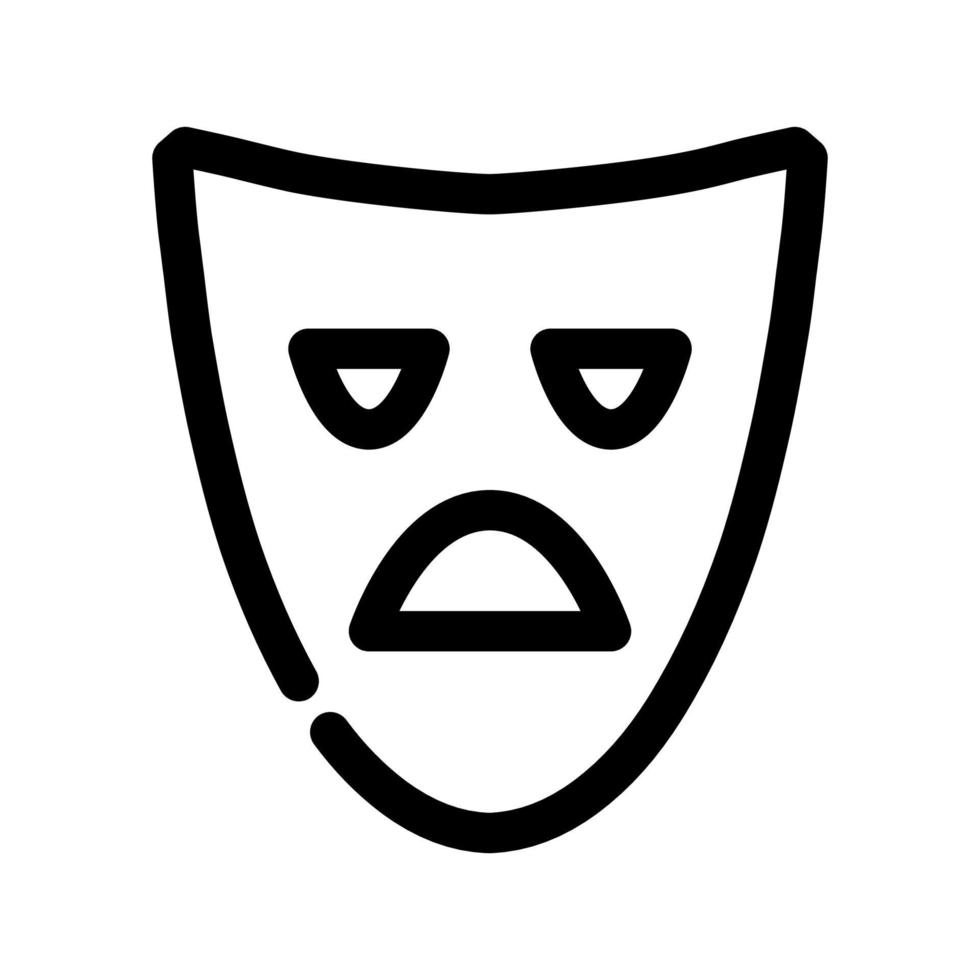 tragisch masker overzicht pictogram. element uit de set gewijd aan het theater. vector