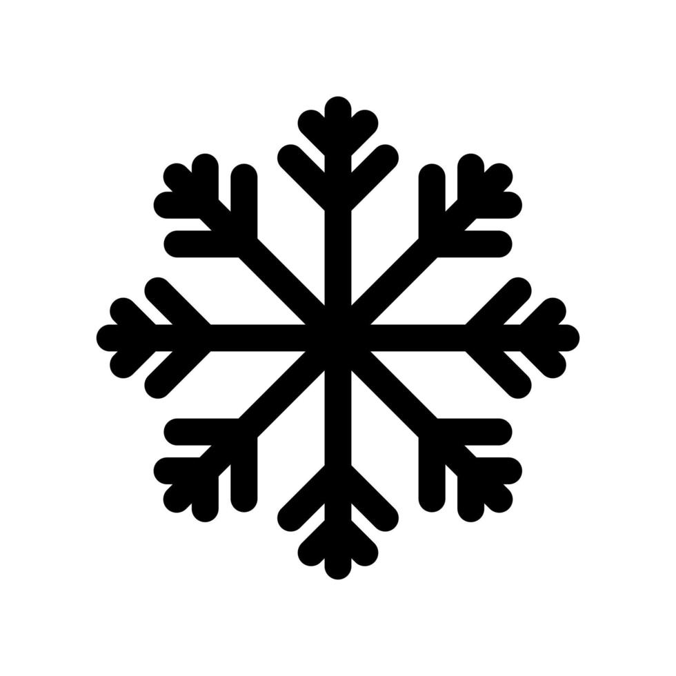 sneeuwvlok overzicht pictogram. zwart-wit vectoritem uit set, gewijd aan kerst- en nieuwjaarsviering. vector