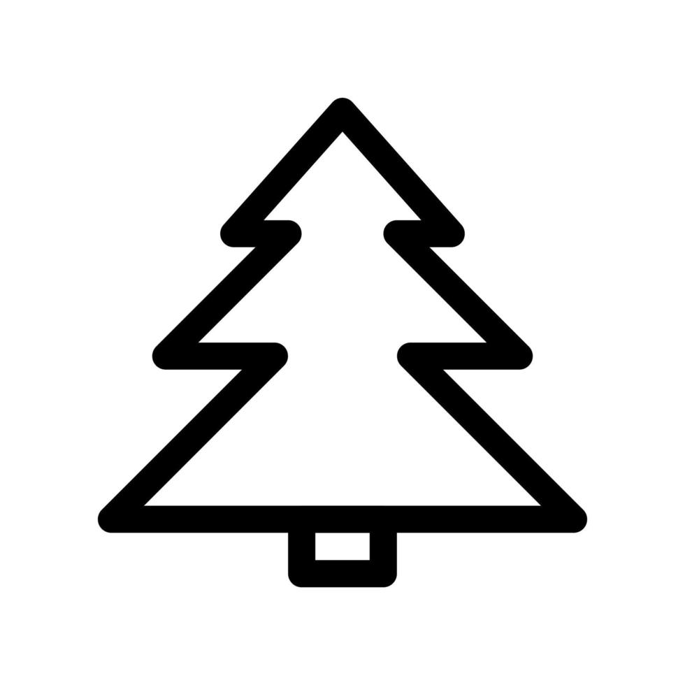 kerstboom overzicht pictogram. zwart-wit vectoritem uit set, gewijd aan kerst- en nieuwjaarsviering. vector