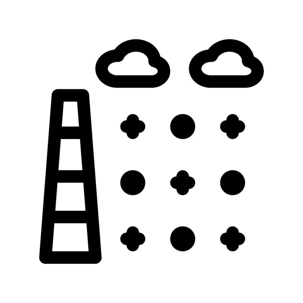 smog overzicht pictogram. zwart-wit item uit set toegewijde weater, lineaire vector. vector