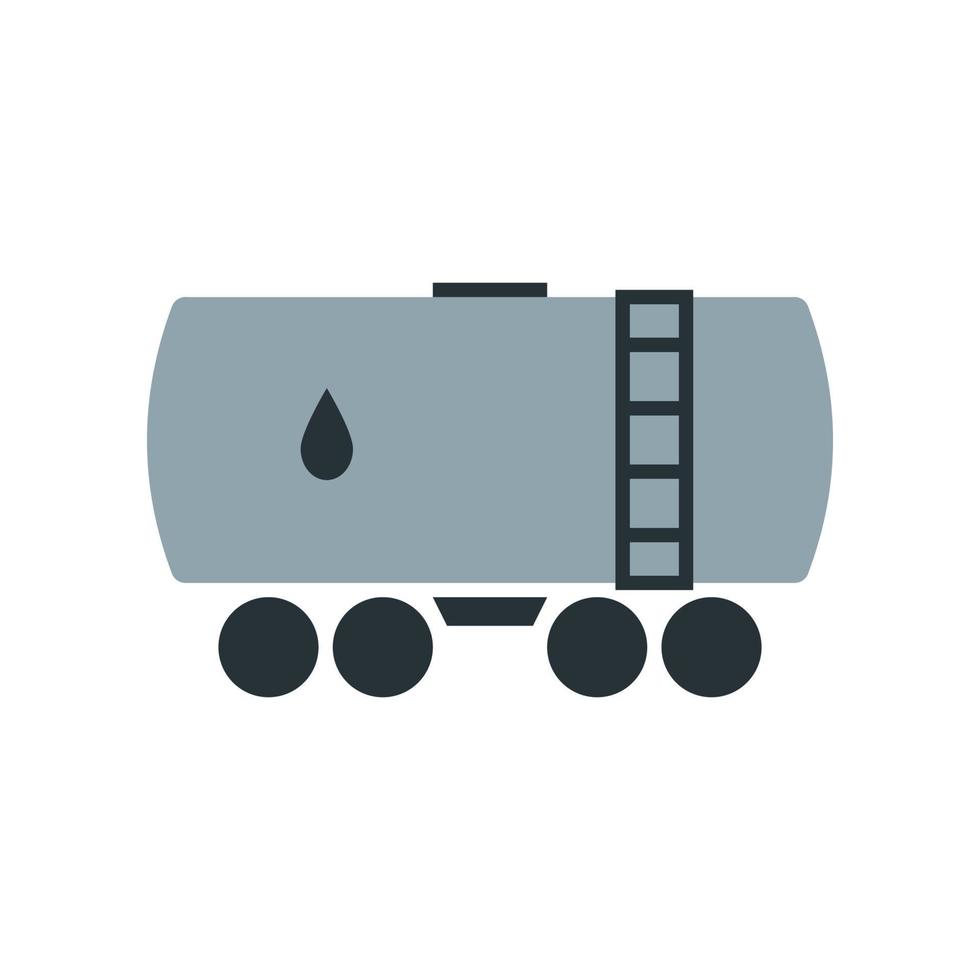 olie stortbak pictogram. element uit de set gewijd aan olie- en gasproductie, verwerking en transport. vector