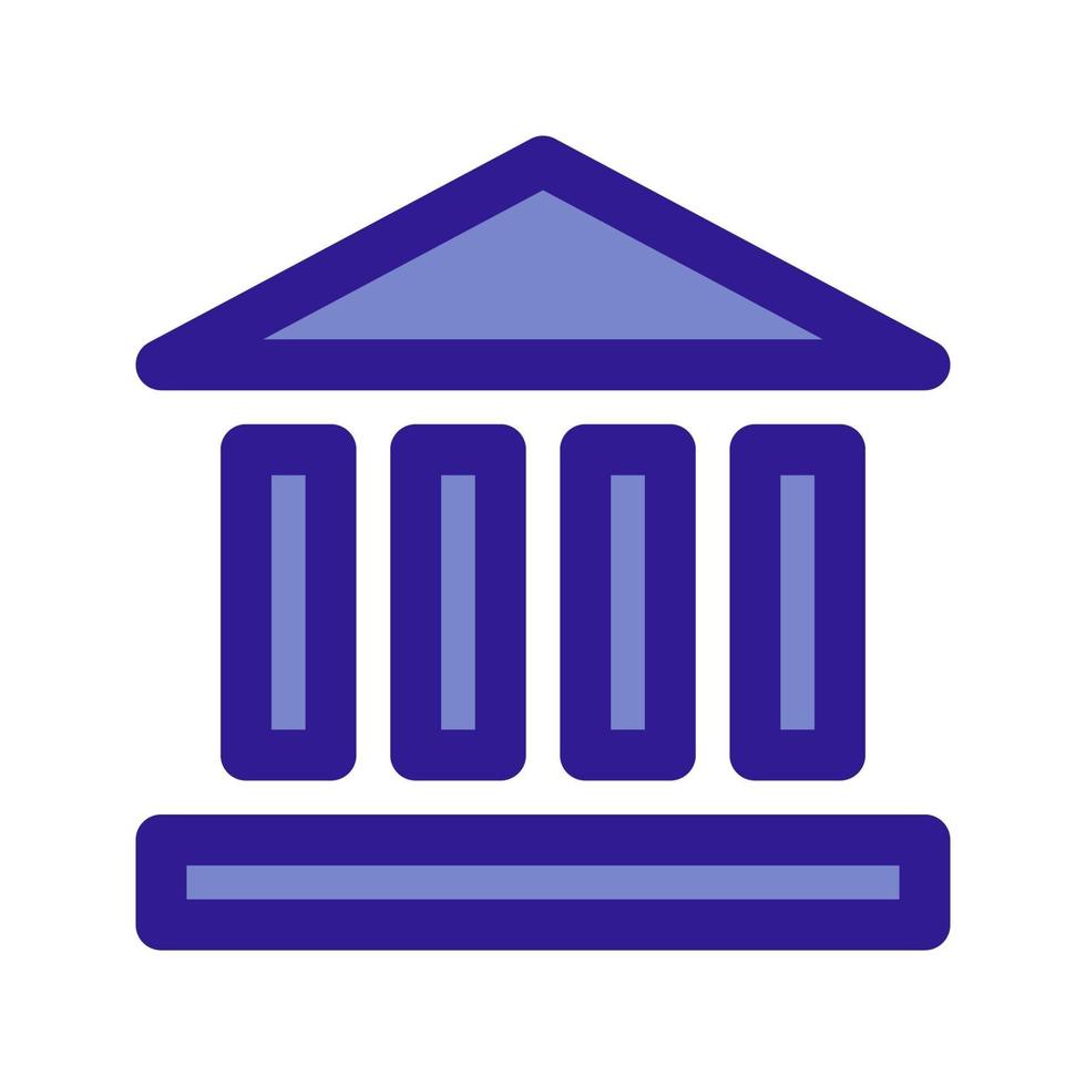 wit huis of bank of parthenon gebouw overzicht pictogram vector