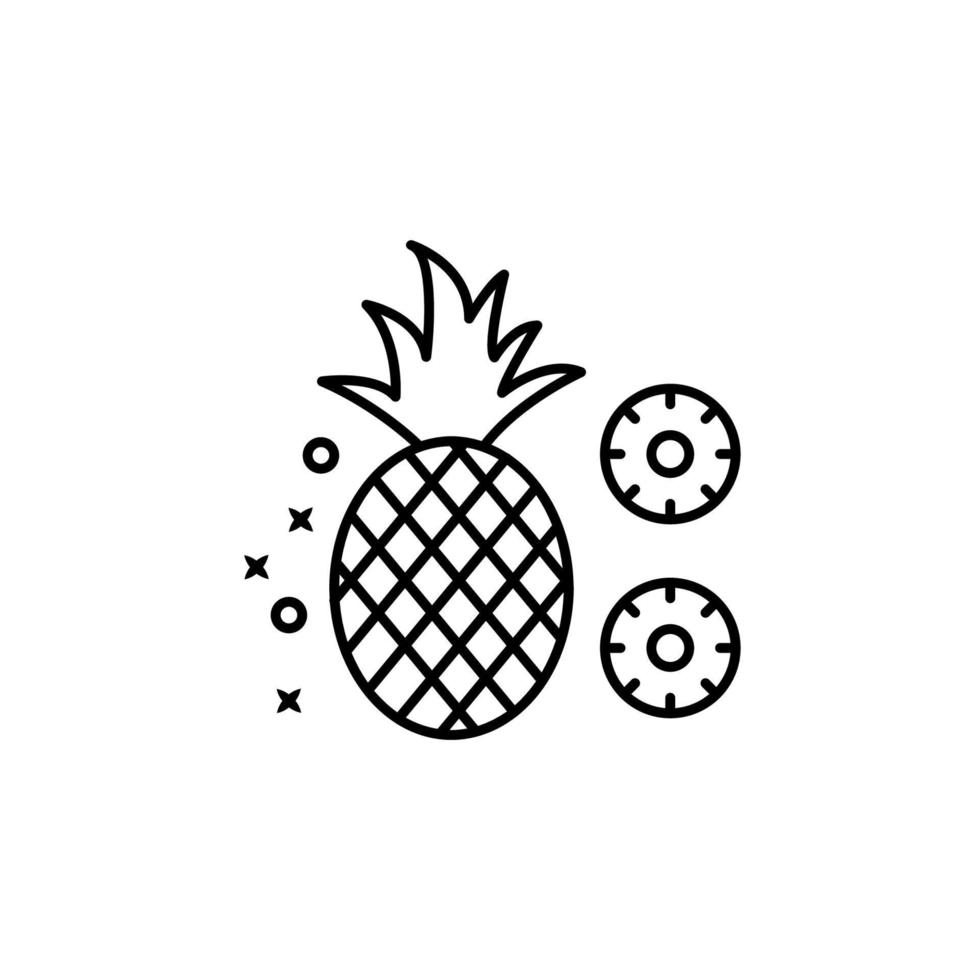 ananas biologisch fruit vector icoon