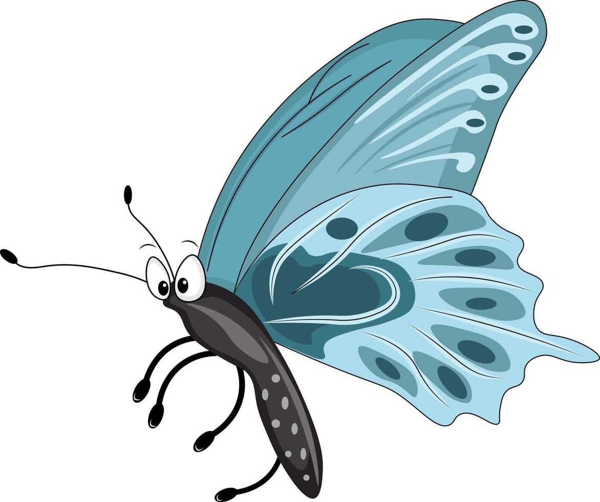 vlinder op een witte achtergrond vector