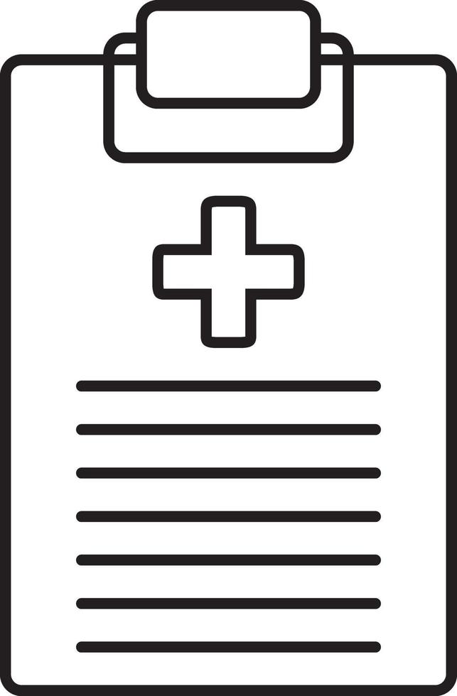 lijn pictogram voor medisch rapport vector