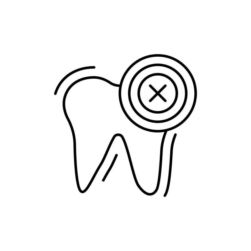 tand pijn doelwit vector icoon