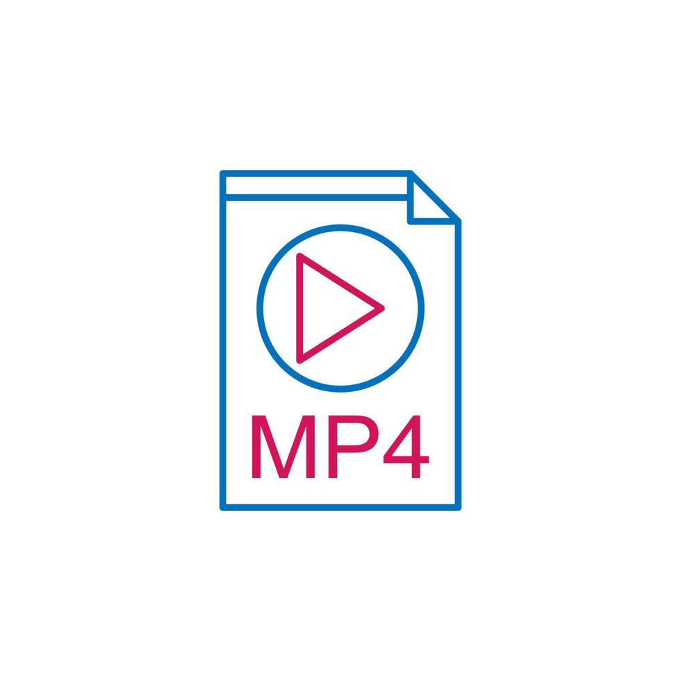 video productie, mp4 vector icoon