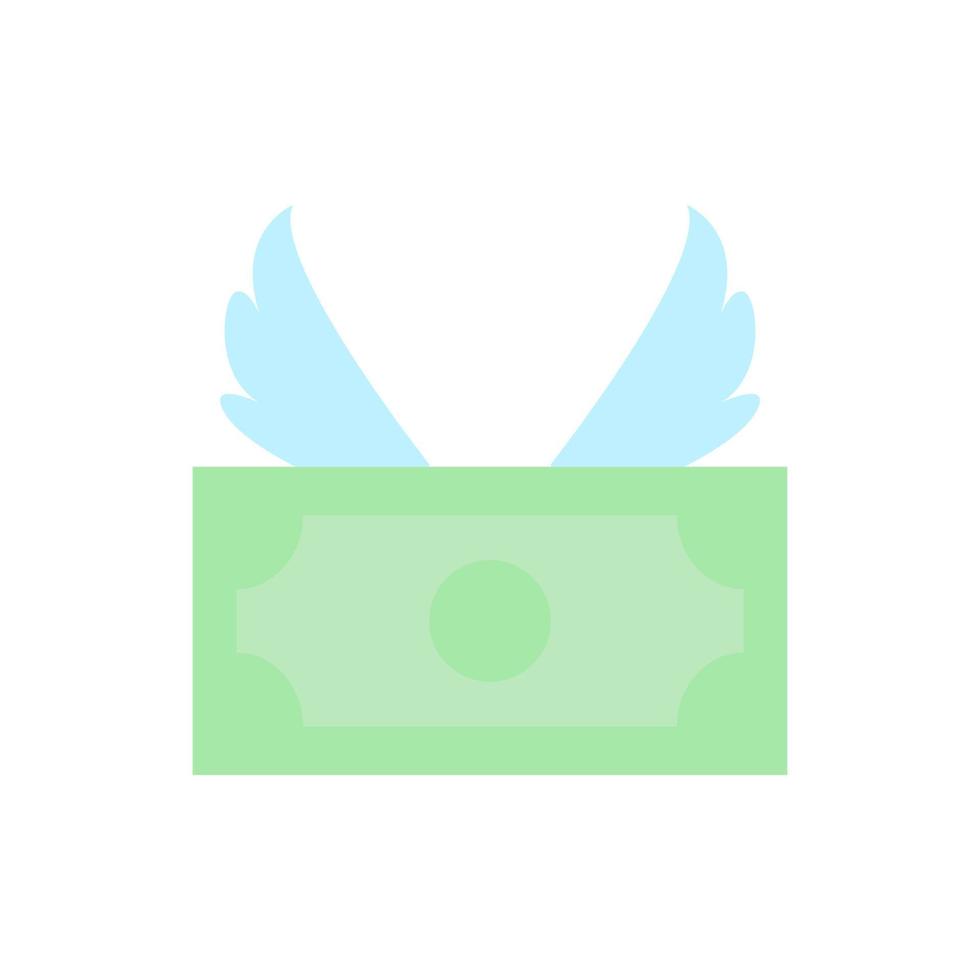 dollar geld Vleugels vector icoon