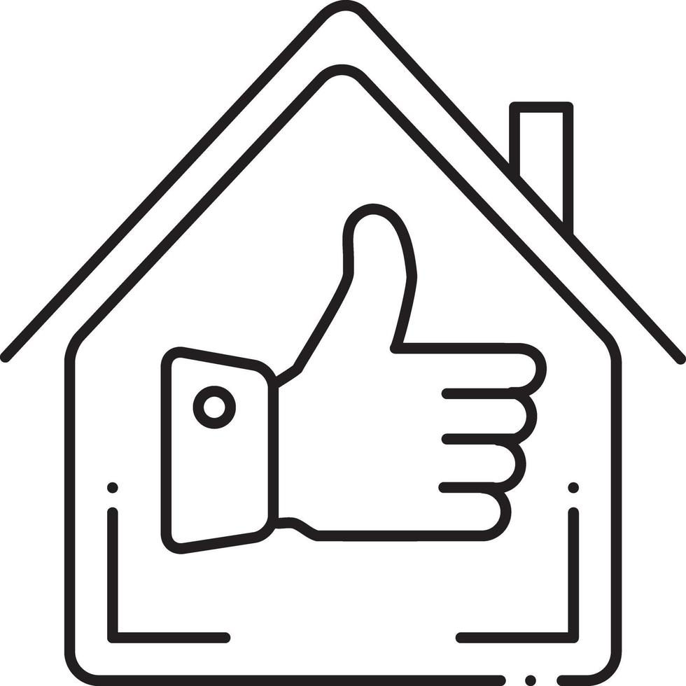 lijnpictogram voor beste huis vector