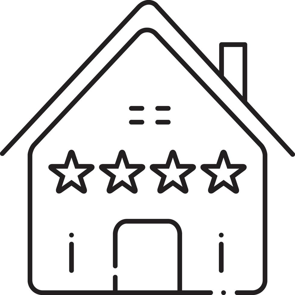 lijnpictogram voor feedback over onroerend goed vector