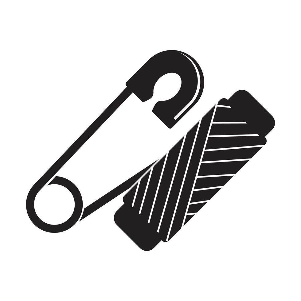 naaien pin icoon vector illustratie logo ontwerp sjabloon.