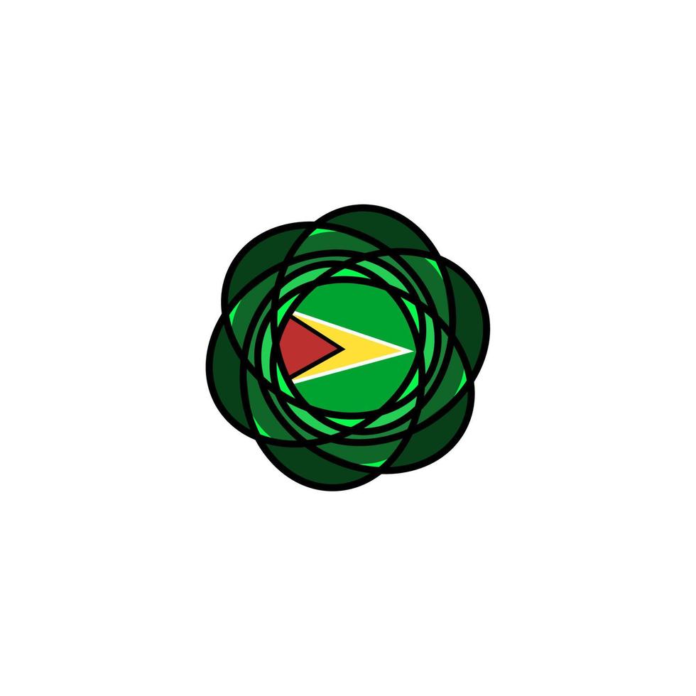 Guyana vlag icoon, illustratie van nationaal vlag ontwerp met elegantie concept, perfect voor onafhankelijkheid ontwerp vector