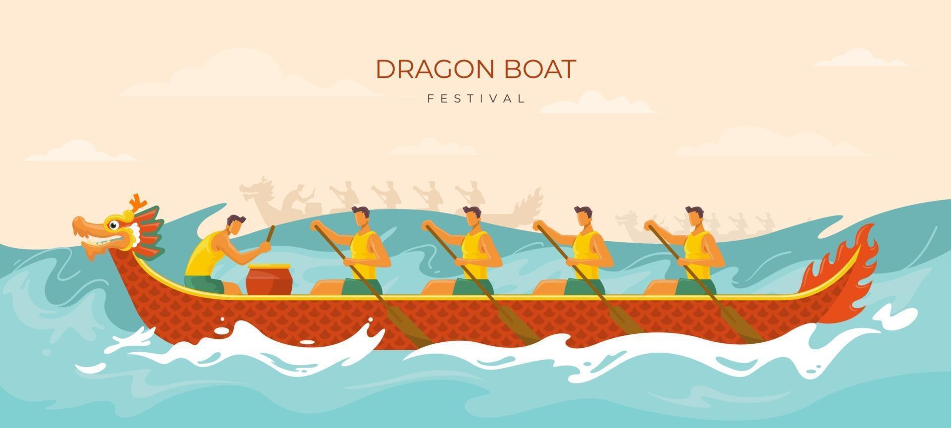 drakenboot festival concept vector