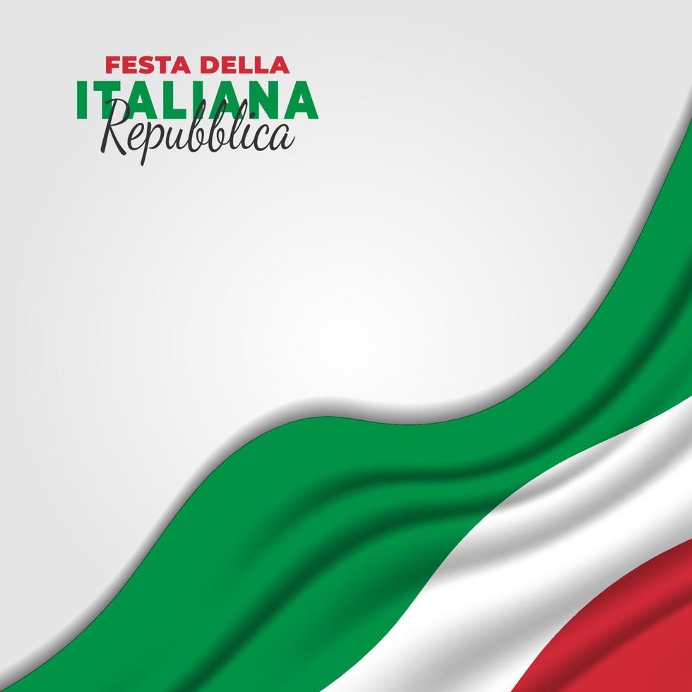 vectorillustratie van festa della repubblica italiana. Italiaanse republiek dag. vector