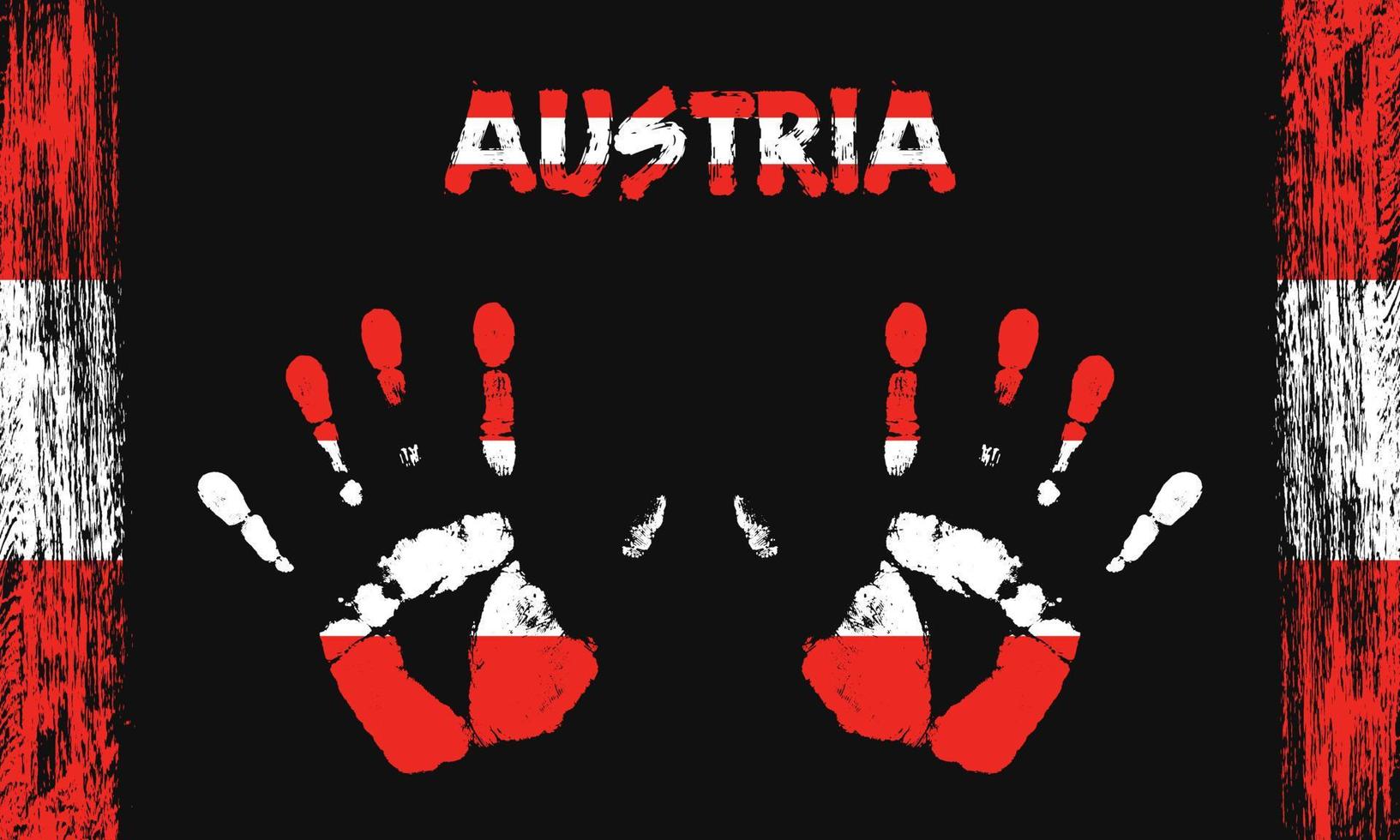 vector vlag van Oostenrijk met een palm