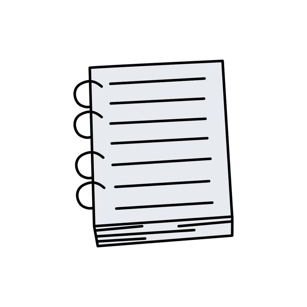 notitieboekje in tekenfilm stijl. vector illustratie van kladblok geïsoleerd Aan wit achtergrond