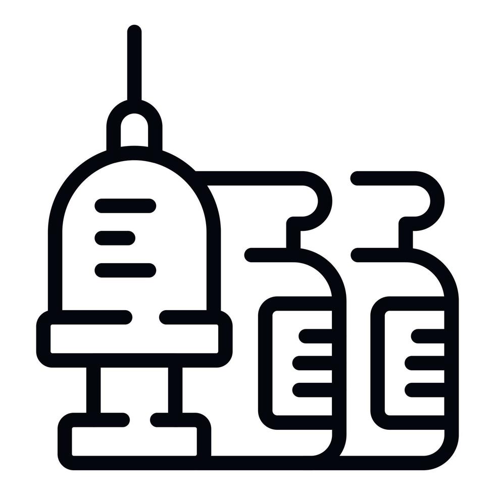 immuun injectie icoon schets vector. kudde gemeenschap vector