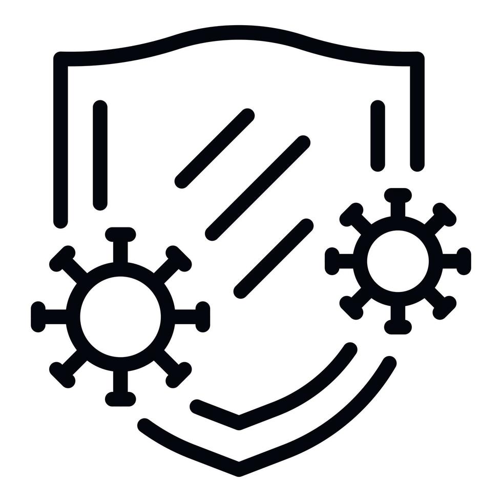 ziekte bescherming schild icoon schets vector. geneeskunde infectie vector