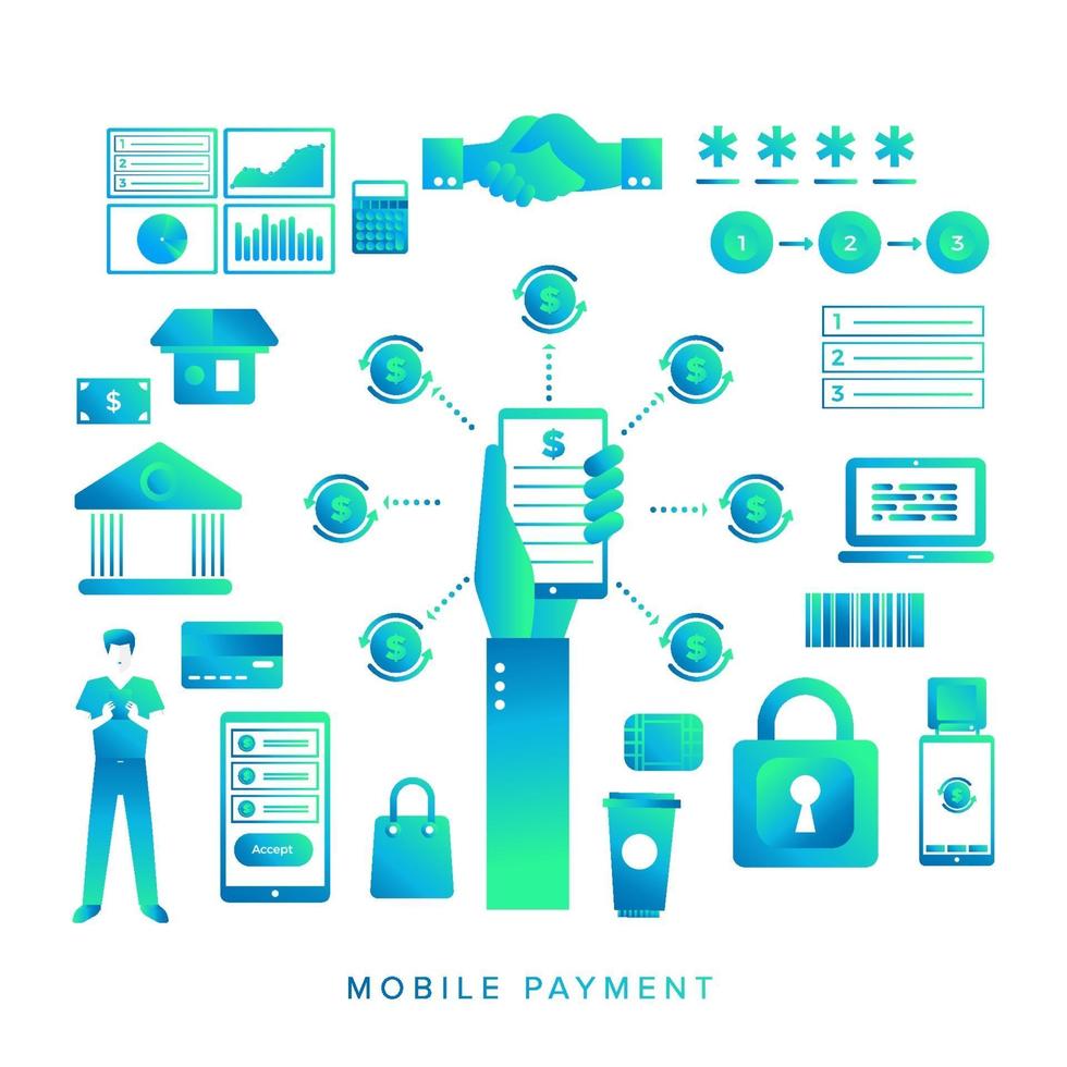mobiele betaling illustreren vector