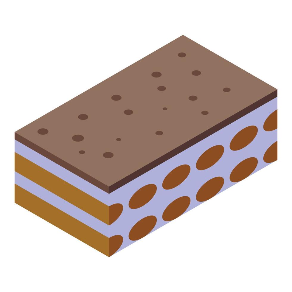 melk tiramisu icoon isometrische vector. taart toetje vector