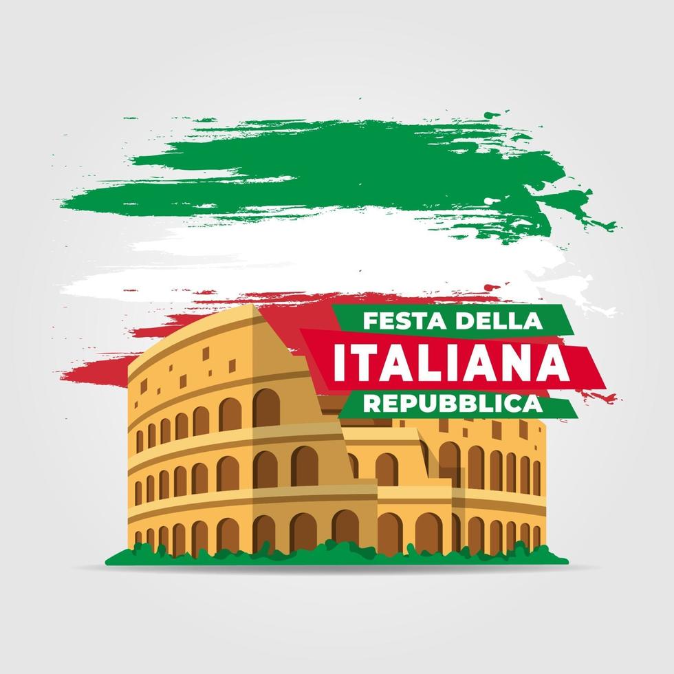 Italiaanse republiek dag poster vector