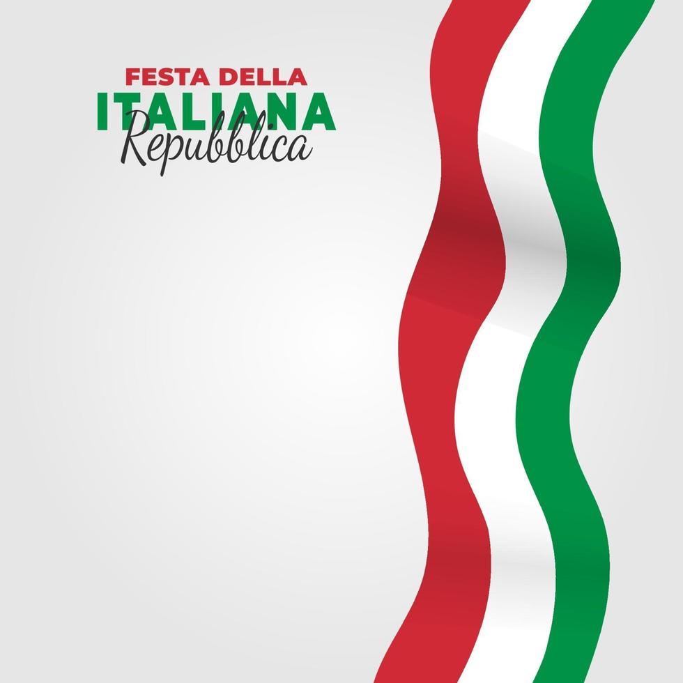 Italiaanse republiek dag poster vector