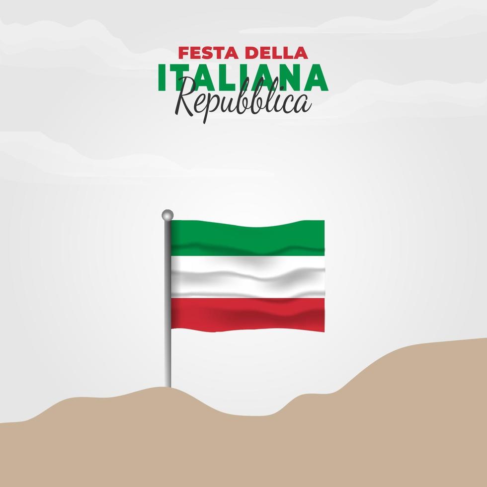 Italiaanse republiek dag poster vector