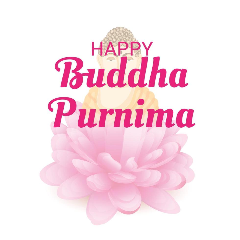 illustratie van een achtergrond voor happy buddha purnima. vector