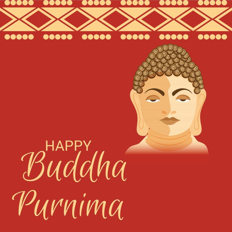 illustratie van een achtergrond voor happy buddha purnima. vector