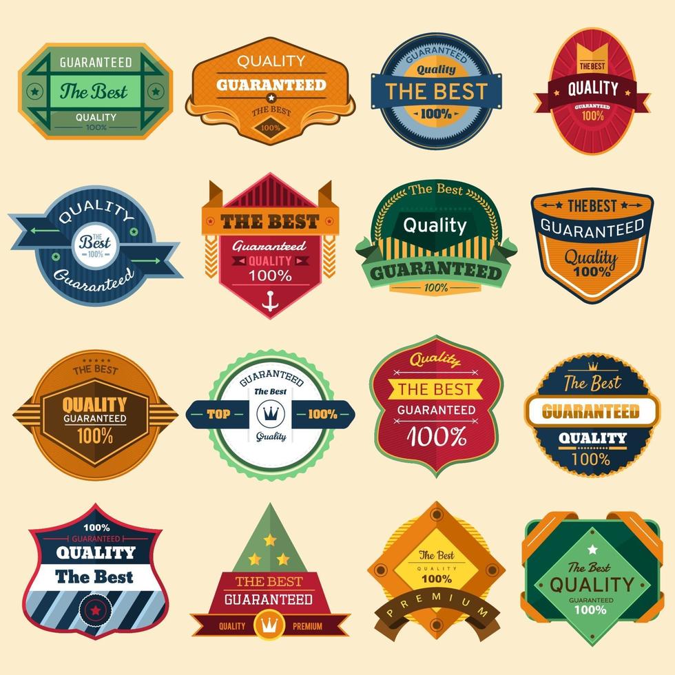 vector badges instellen