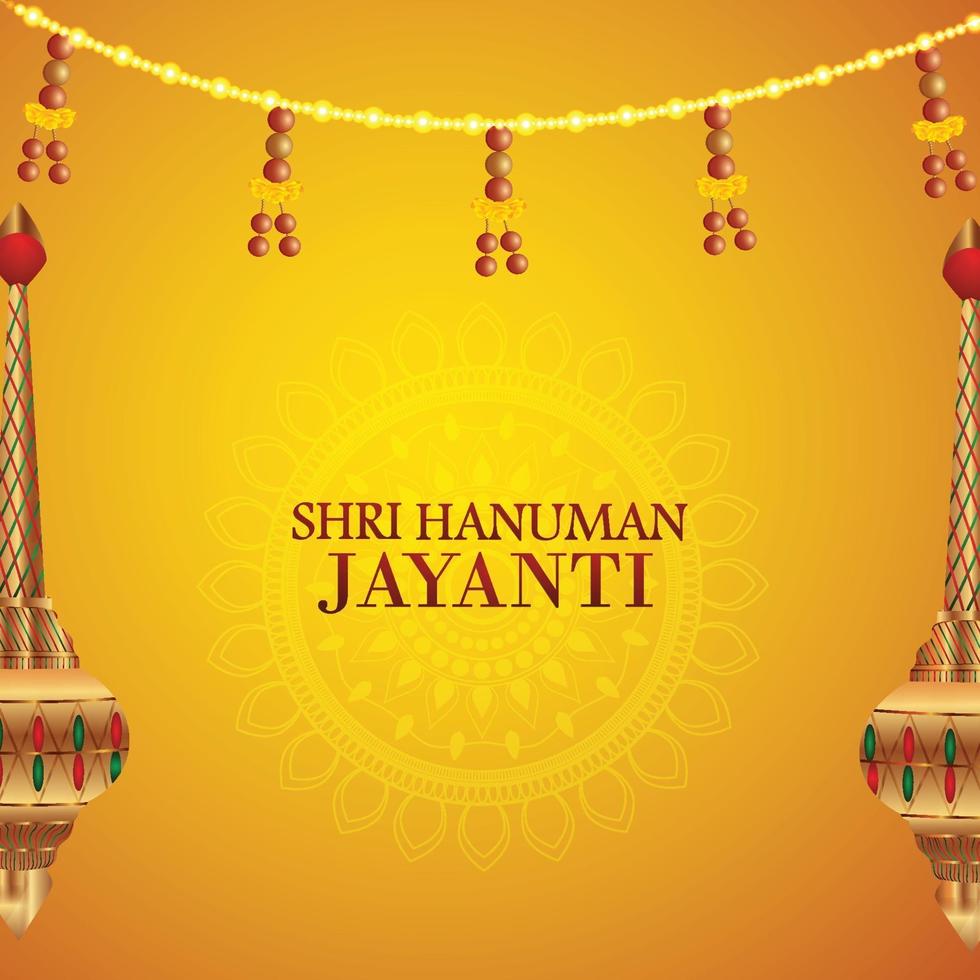 shri hanuman jayanti indian festival viering achtergrond vector