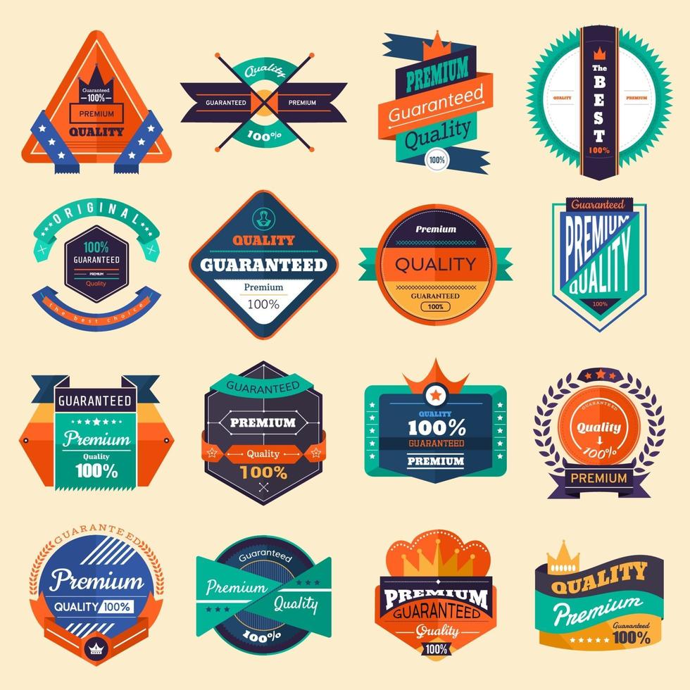 vector pictogrammenset badges