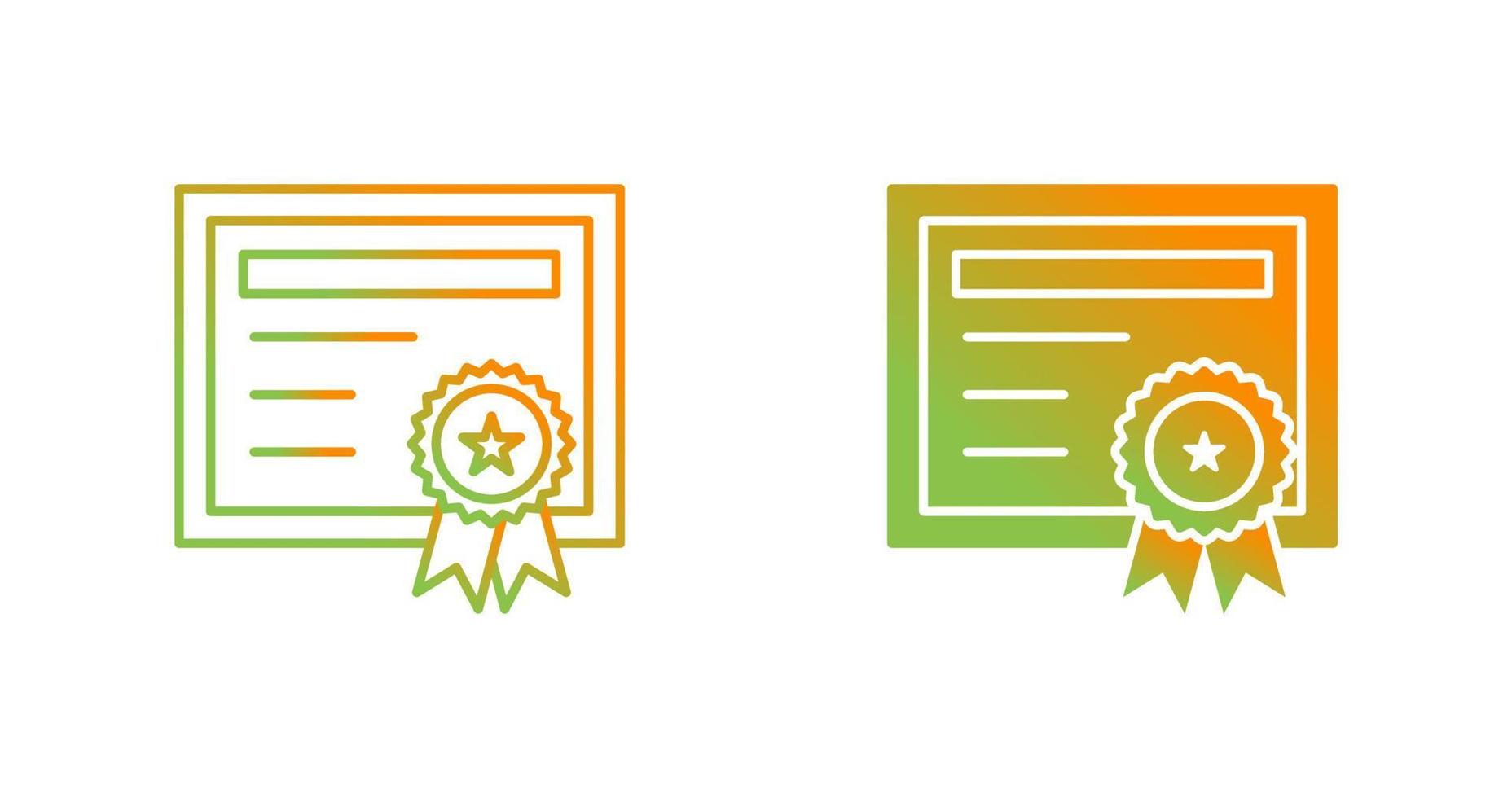 certificaat vector pictogram