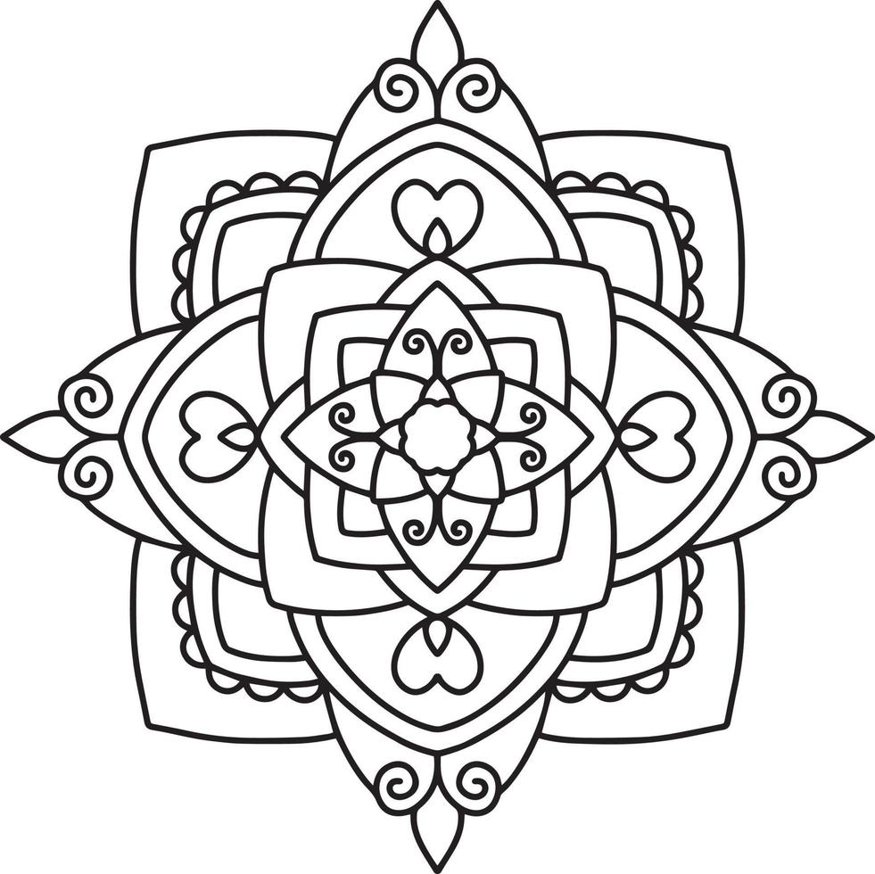 mooi bloem mandala vector