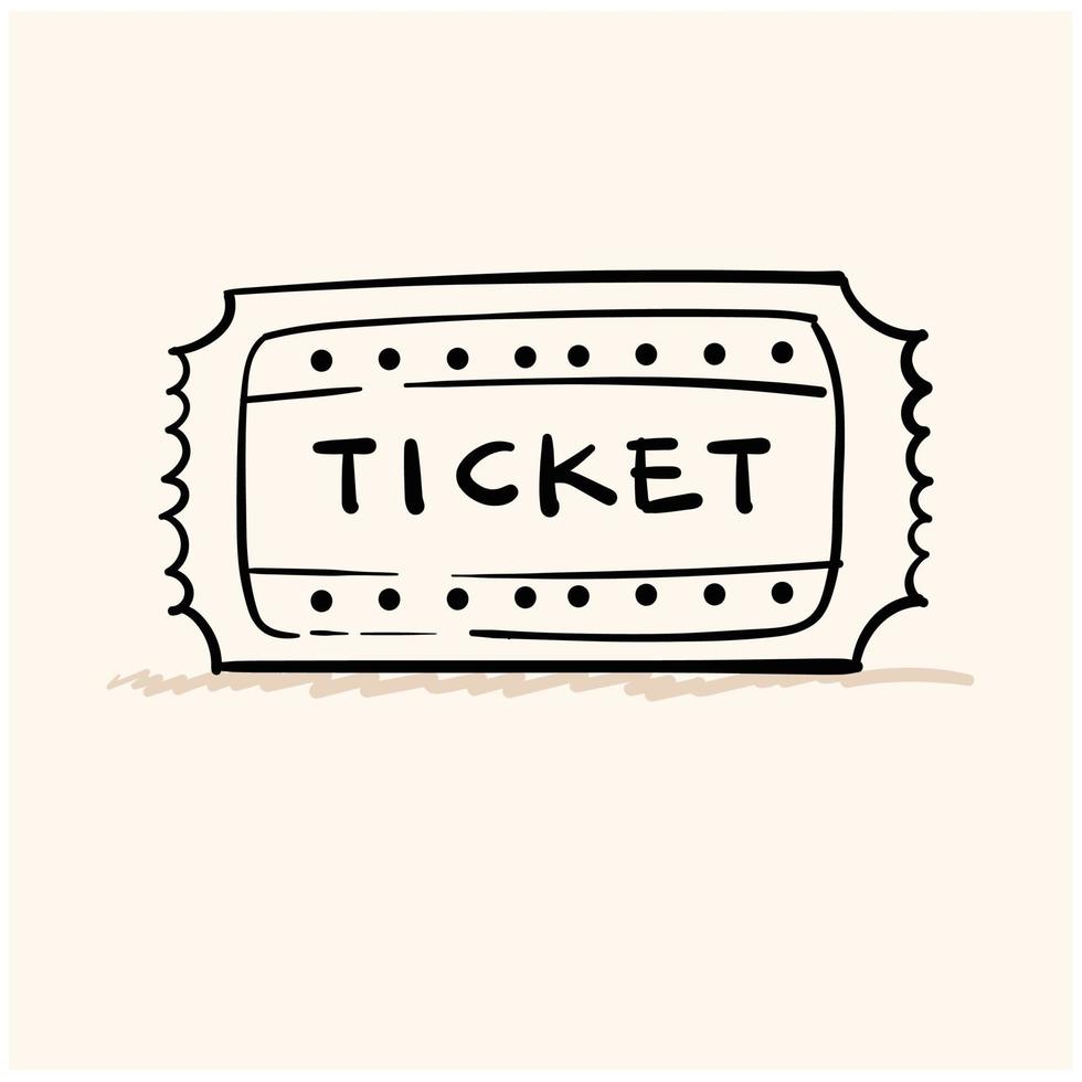 film ticket tekening vector