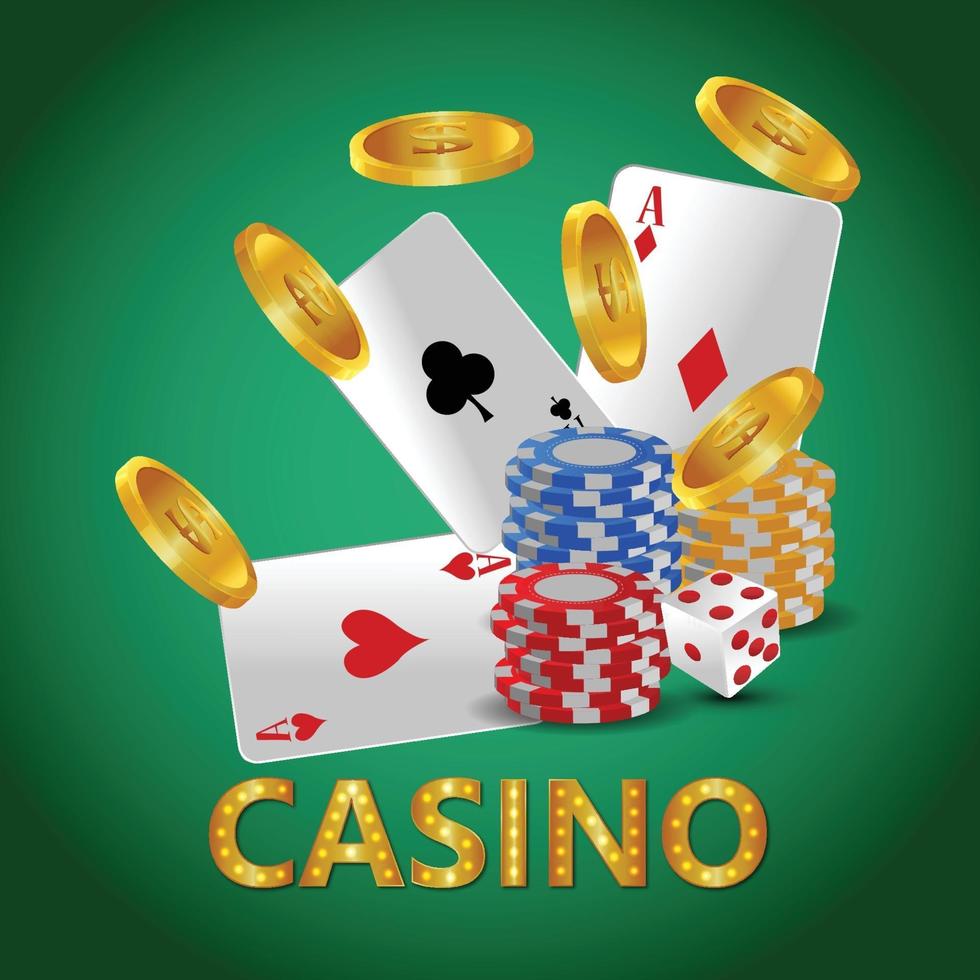 vectorillustratie van casino gokken spel vector