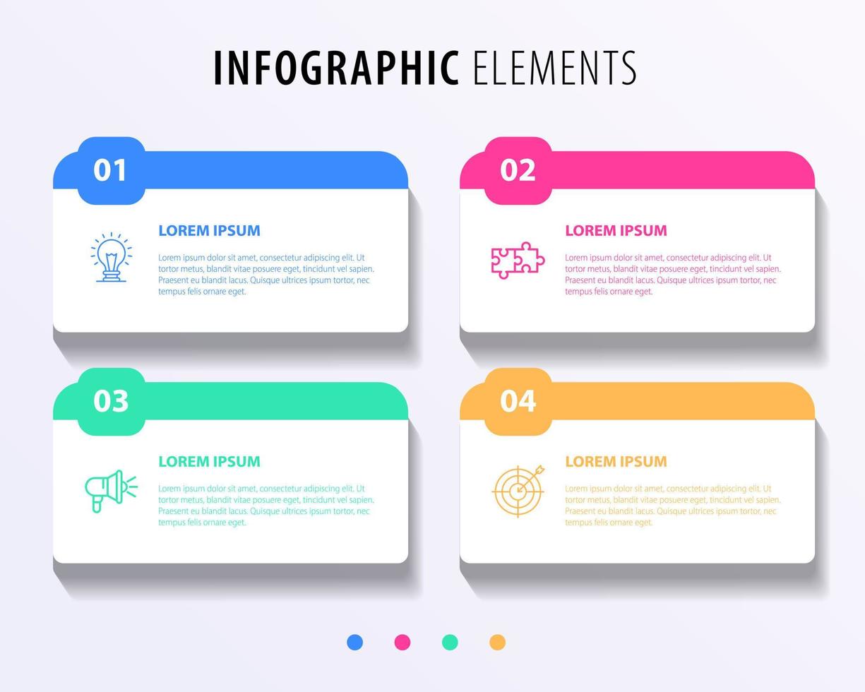 visualisatie van zakelijke gegevens. proces grafiek. abstracte elementen van grafiek, diagram met stappen, opties, onderdelen of processen. vector zakelijke sjabloon voor presentatie. creatief concept voor infographic.