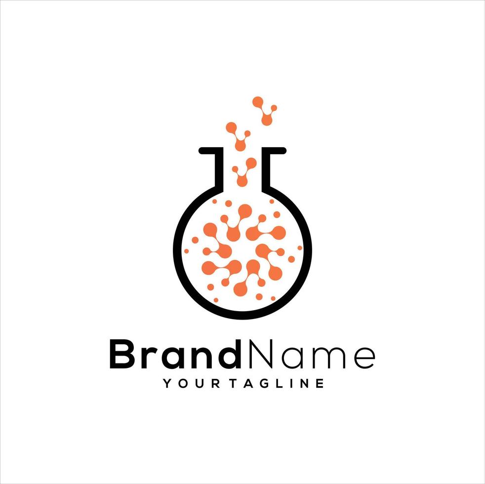 laboratorium logo ontwerpen concept, wetenschap en geneeskunde creatief symbool, tech logo sjabloon vector