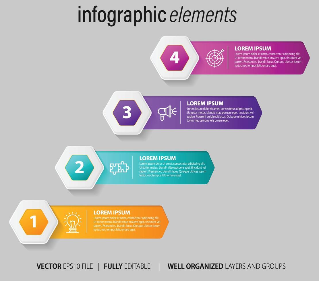 bedrijf infographic met modern ontwerp vector. vector