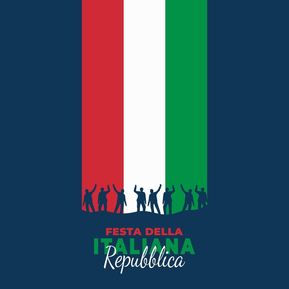 vectorillustratie van festa della repubblica italiana poster vector